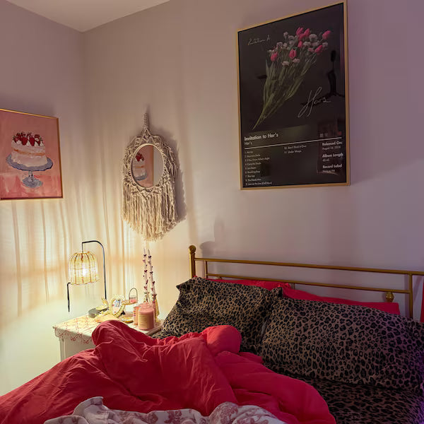 Customer viewing premium poster